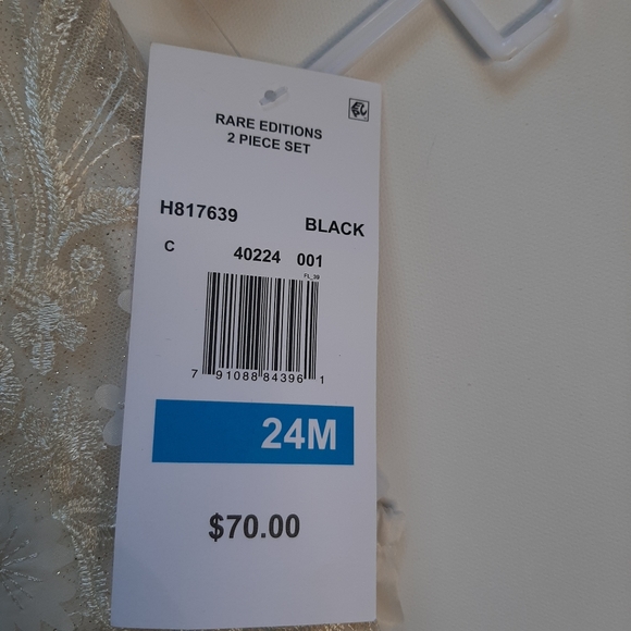 Rare Editions Beautiful Baby Girl Formal Velvet Lace Dress 24M - Picture 5 of 12